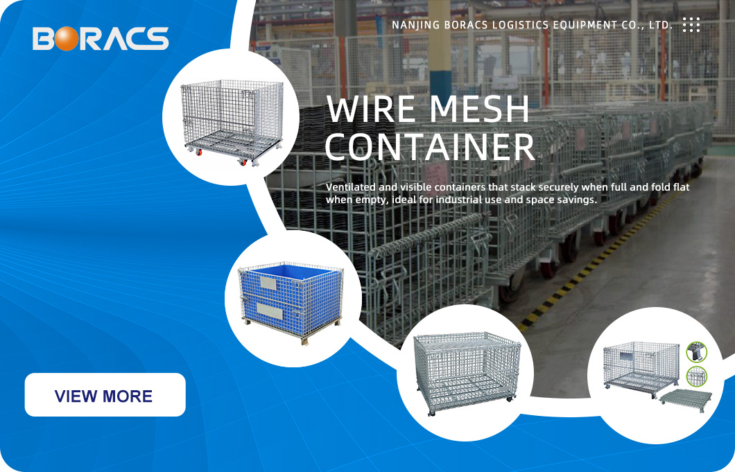 Foldable Stackable Wire Mesh Container