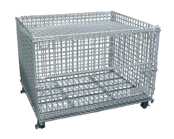 Foldable Stackable Wire Mesh Container