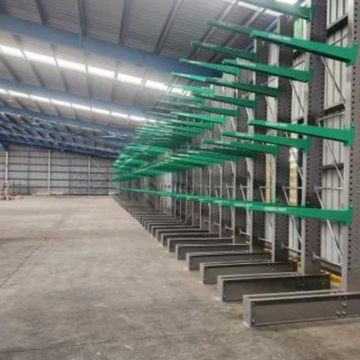 Heavy Duty Cantilever Racks in Outdoor Yard